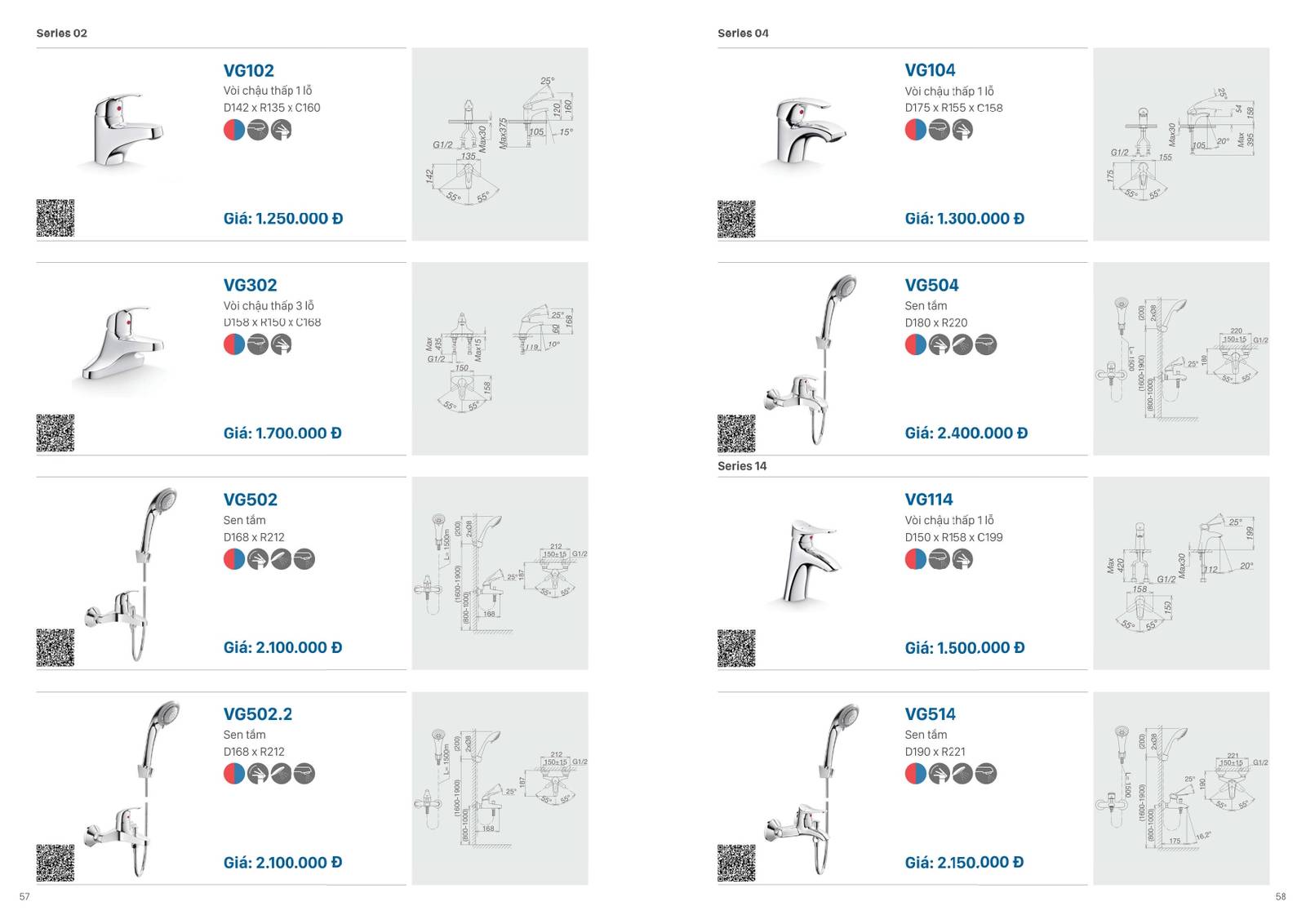 Catalogue và Bảng giá Thiết bị vệ sinh VIGLACERA mới nhất 2025 /Page 29